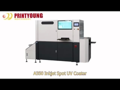 Máquina de revestimento UV do ponto do Inkjet das cabeças de impressão 1080DPI de A350 Digitas 3pcs